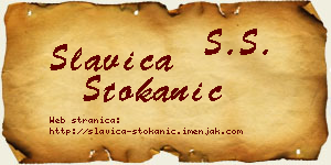 Slavica Stokanić vizit kartica